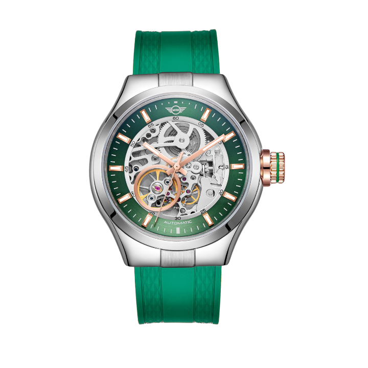 Skeleton Silicon Strap Green MINI Cooper Watches