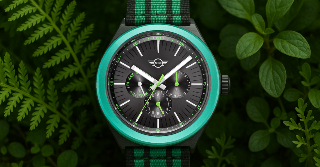MINI Cooper sustainable watch from Ocean Upcycle Collection showcasing the best eco-friendly watches to buy in 2025