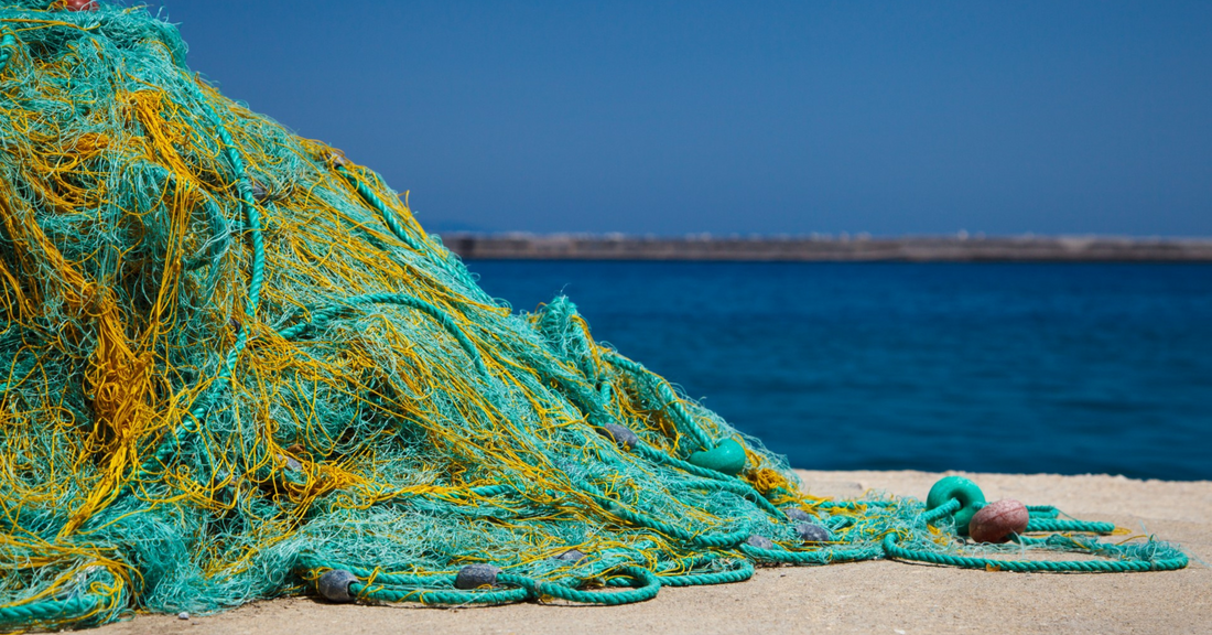 Fishing nets made of recycled ocean plastic to reduce your carbon footprint and protect marine environments