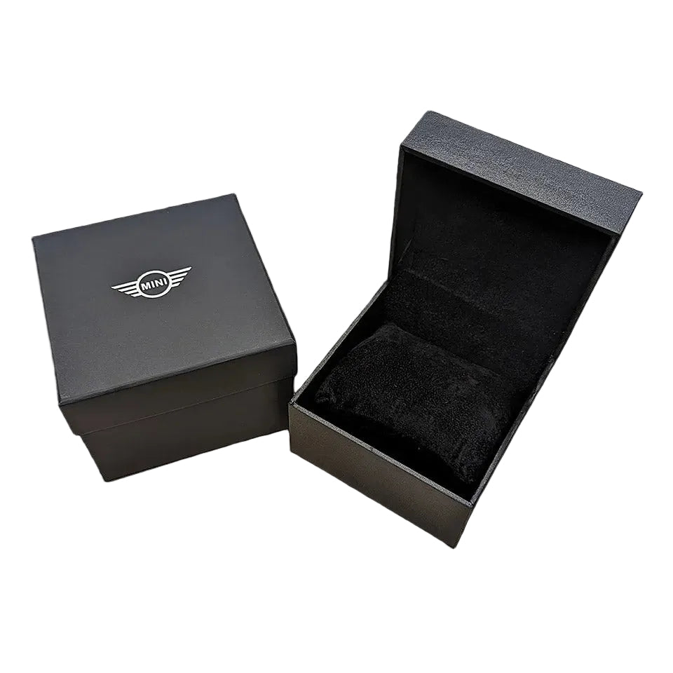 MINI Cooper watch box in black with soft interior cushion for Brake Disc - Red watch
