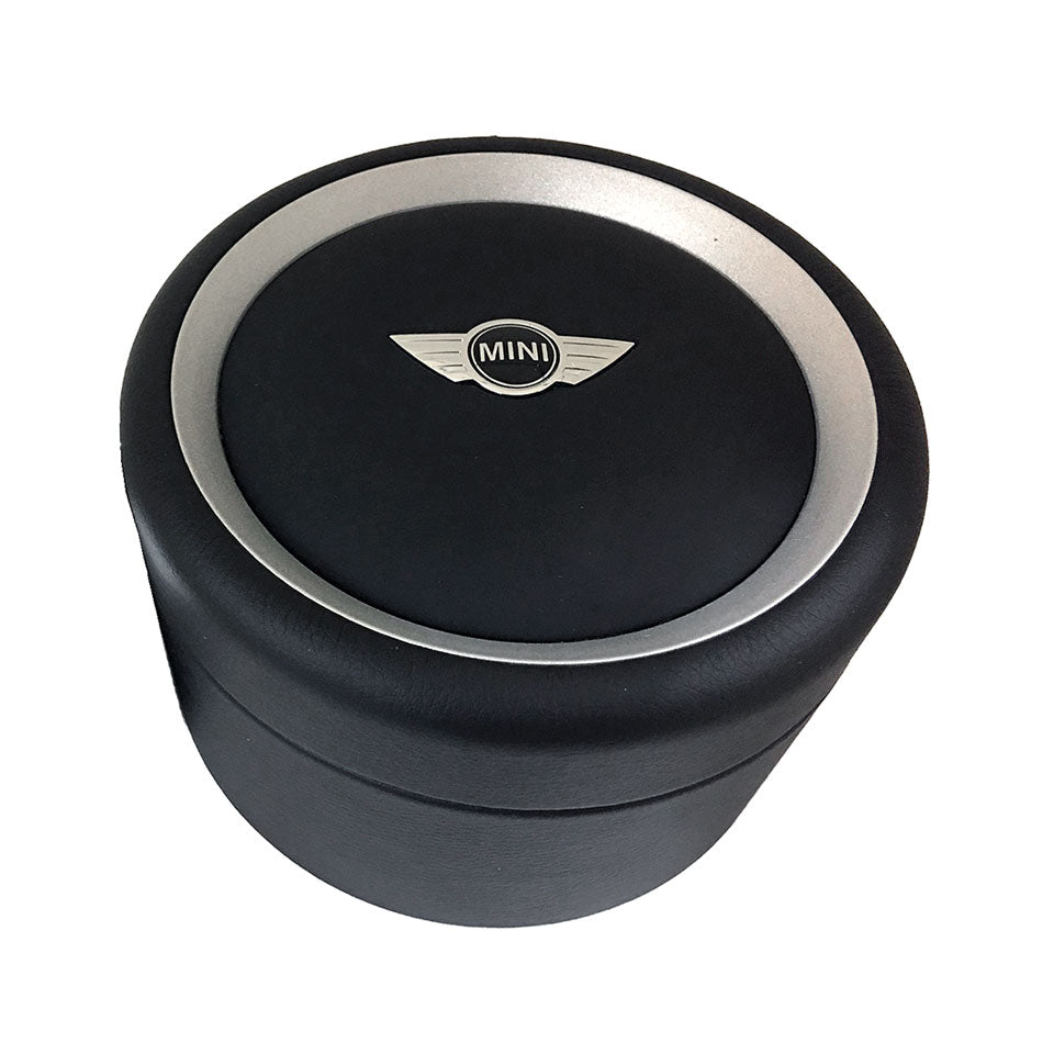 MINI Cooper watch case for Skeleton Silicone Strap - Orange watch storage with black and silver design