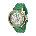 MINI Cooper Skeleton Wheel Dial Silicone Strap - Green watch with transparent mechanical dial and green silicone band